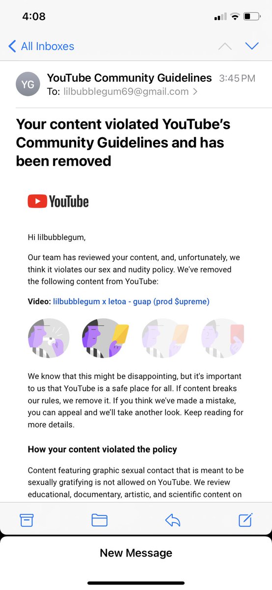 bublegumboi's tweet photo. wtf is this @YouTube everyone retweet so utube can see this 😭 this song means the most 2 me @letoa6 &amp; @PRODSUPREME_  and I know a lot of u found us through it. Would mean a lot if utube could see this and do something abt it https://t.co/1HW3SyzXFC