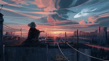 夕焼け 日没をテーマにした様々なイラストやアート Designature