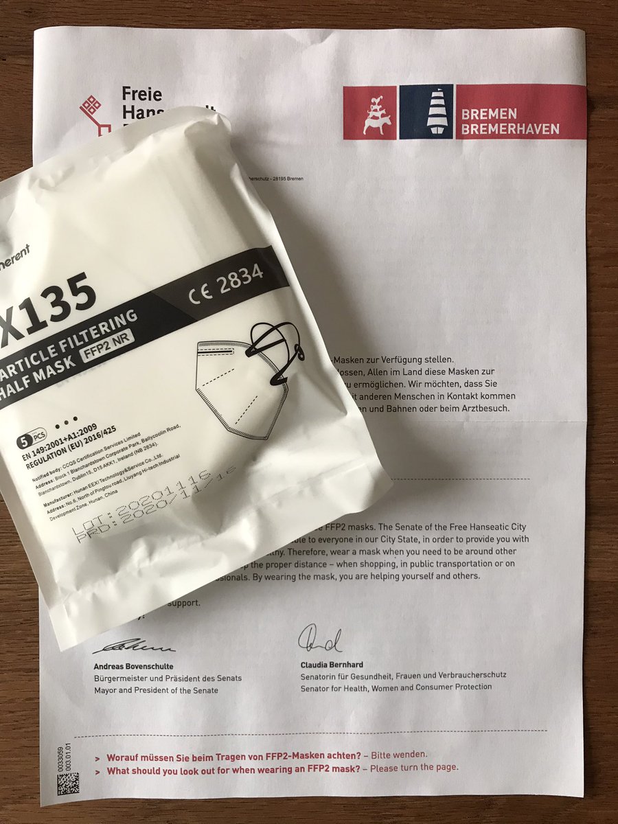 Danke <a href="/bremen_de/">Stadt Bremen</a>! Coole Aktion allen Bürgern #FFP2Masken zur Verfügung zu stellen. #NoCovid