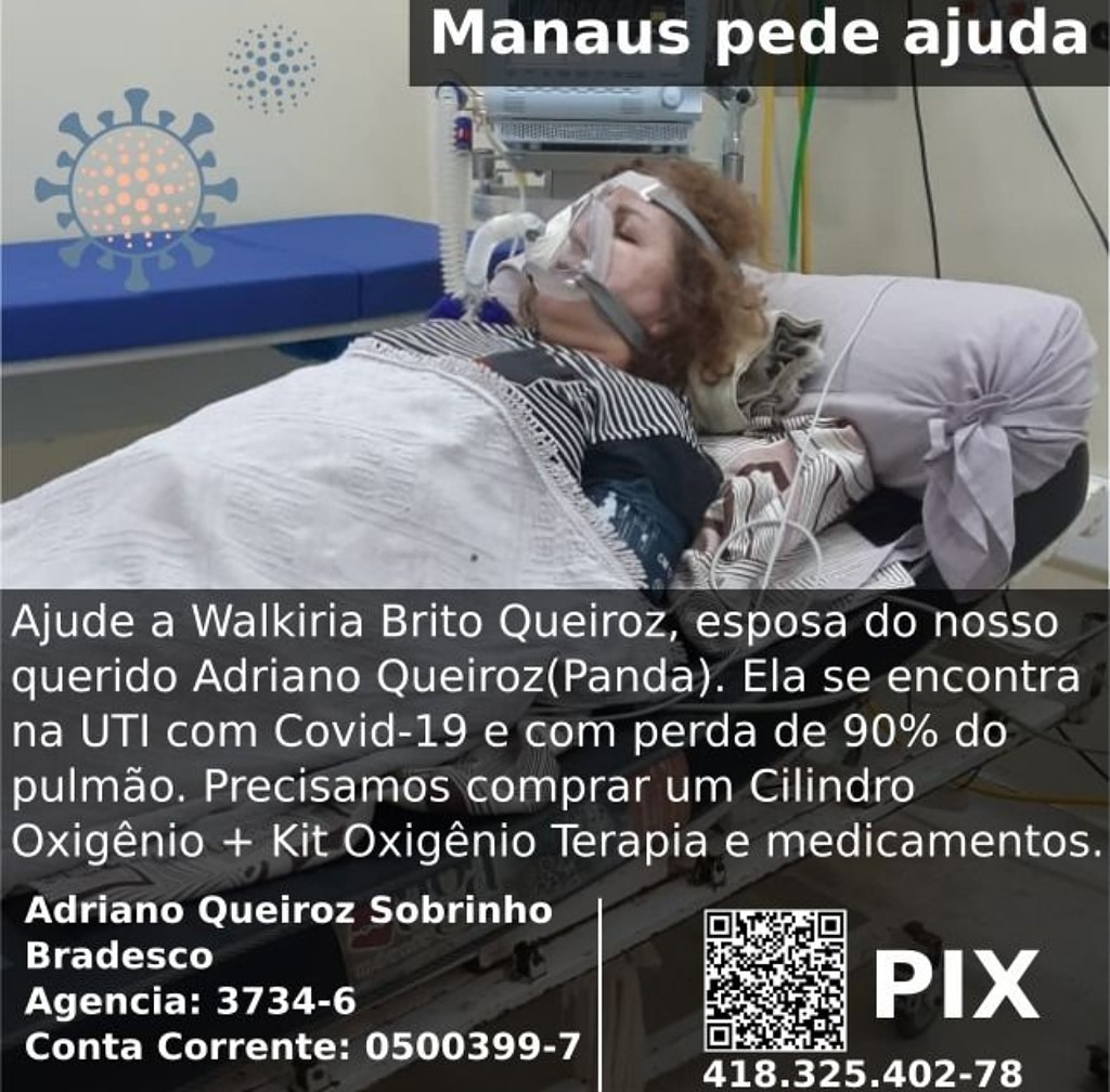 Ajude a esposa do nosso querido panda. 
Adriano Queiroz Sobrinho
Bradesco 
Agencia: 3734-6
Conta Corrente: 0500399-7 - Pix 
CPF: 418.325.402-78