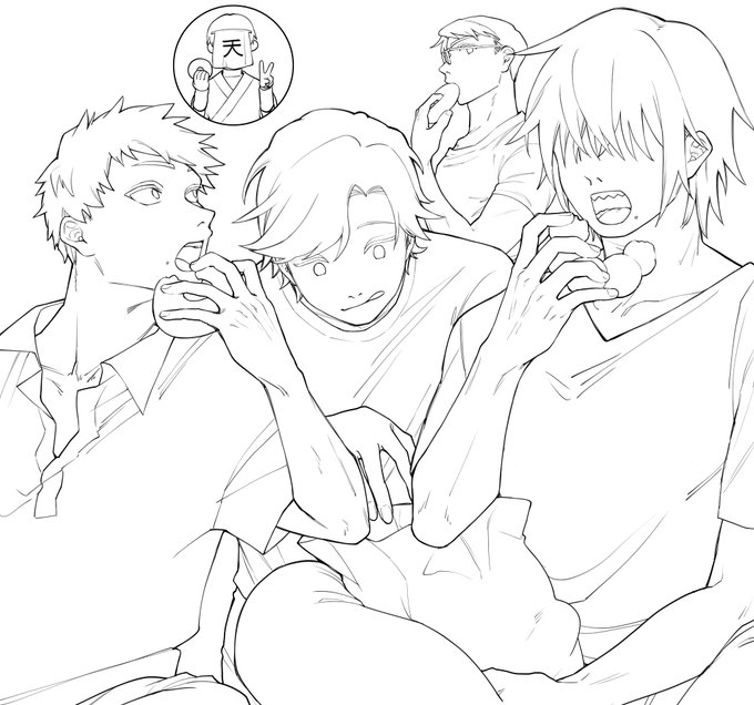 線画載せるので代わりに色ぬってくれ 
