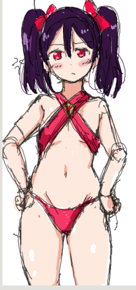 絵チャという公共の場でヤバ水着を着させるプレイ 