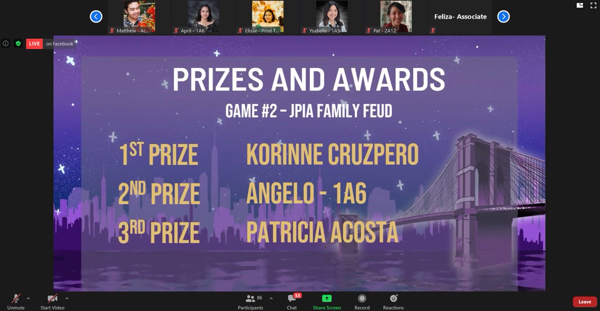 _theledger's tweet photo. HAPPENING NOW: Awarding of Prizes and Awards
Starting with the winners of JPIA Family Feud
1st Prize - Korinne Cruzpero
2nd Prize - Angelo (1A6)
3rd Prize - Patricia Acosta
#JPIALX
#AvenueofDreams
#ResurgingEminence
#JPIAmazing https://t.co/YC0LEN5zjB