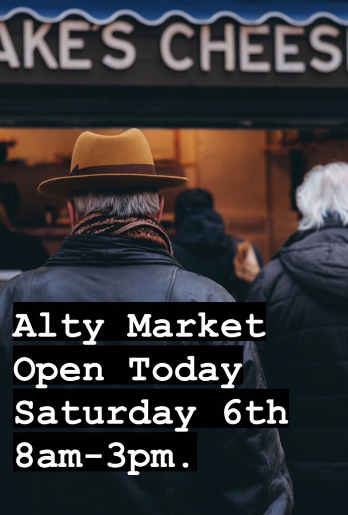 We’re open today folks! Come on down to do the Saturday big shop 8am-3pm. The market is open every Tuesday, Friday &amp; Saturday 8am-3pm.

*Please observe social distancing when shopping. Please wear a face covering Please use the yellow footsteps to help you queue safely.