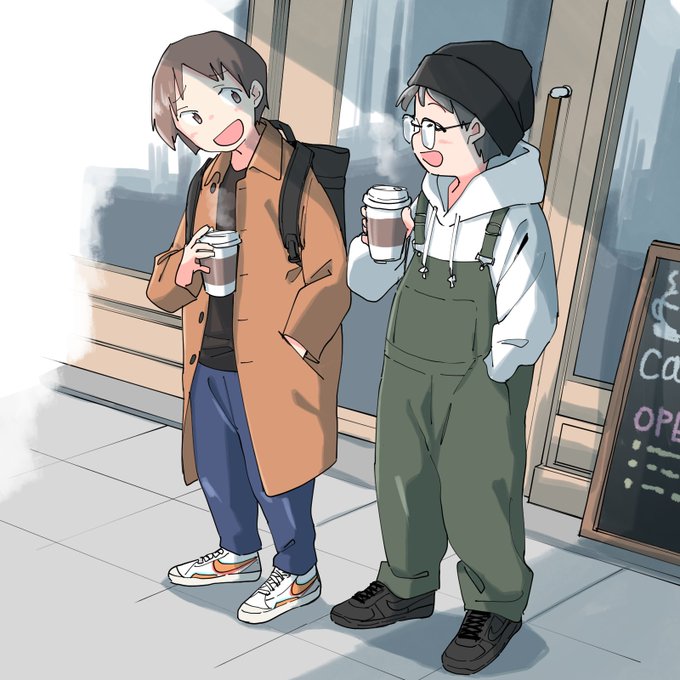 「カフェ 何かを持っている」のTwitter画像/イラスト(新着)｜4ページ目