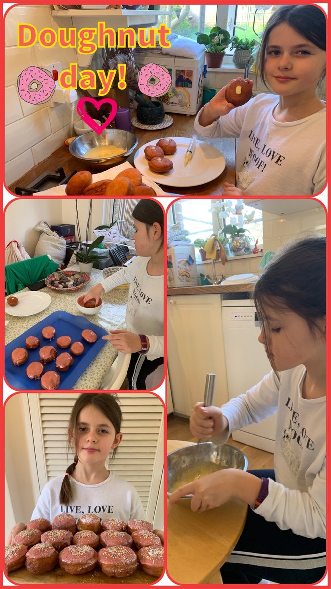 ⁦@MeadlandsSch⁩ Bake off Day, Strawberry and Custard Doughnuts by Luisa! 🍩