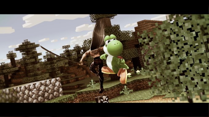 yoooo they added yoshi to minecradt haha #SmashBros #NintendoSwitch https://t.co/MbxnrRMO35<a href="/tag/smashbros"class="tags">#SmashBros</a><a href="/tag/nintendoswitch"class="tags"><span>#nintendoswitch</span></a>