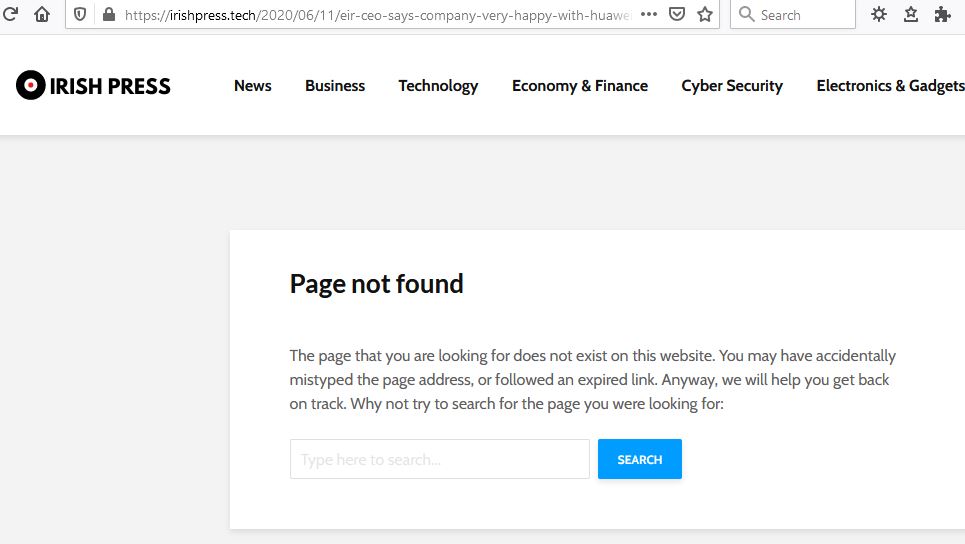 Another interesting observation: until recently, the sites also featured auto-translated articles relevant to 5G or to Huawei. In a number of cases, these articles have now been deleted, although they remain visible in Google's cache.
