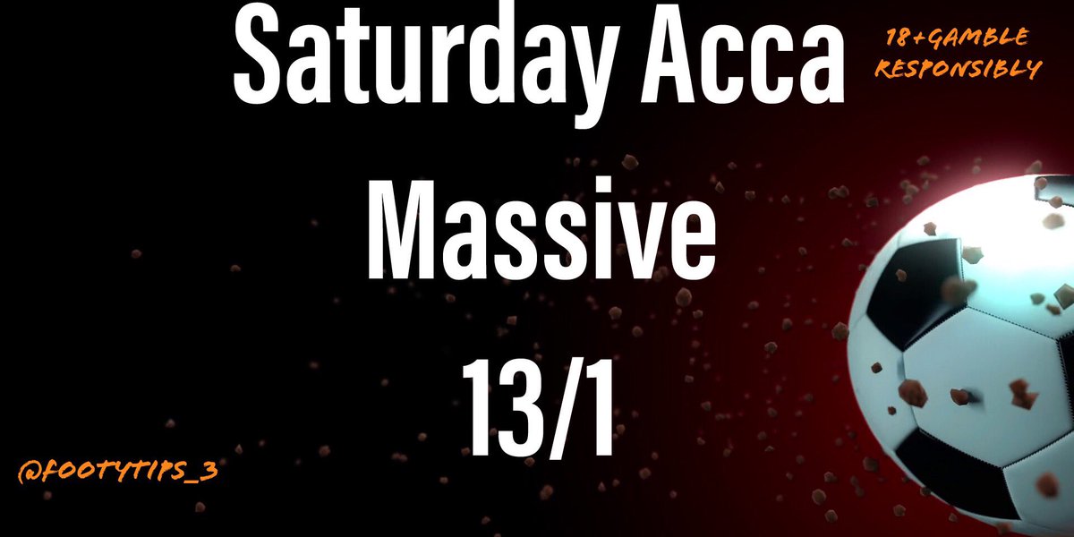 FootballShocks's tweet photo. Sat 13/1

Kick Off 14;30

Get your bonus before doing the bet⬇️

https://t.co/7e3HvkTy24 

Load bet here ⬇️Then hit Betslip 

 https://t.co/B7Om4gytmA

Remember to hit boost bet!!

https://t.co/hmGP7Hi3cY 18+T&amp;Cs Apply and play safe. #AD #footballtip https://t.co/FsE3HsUh9F