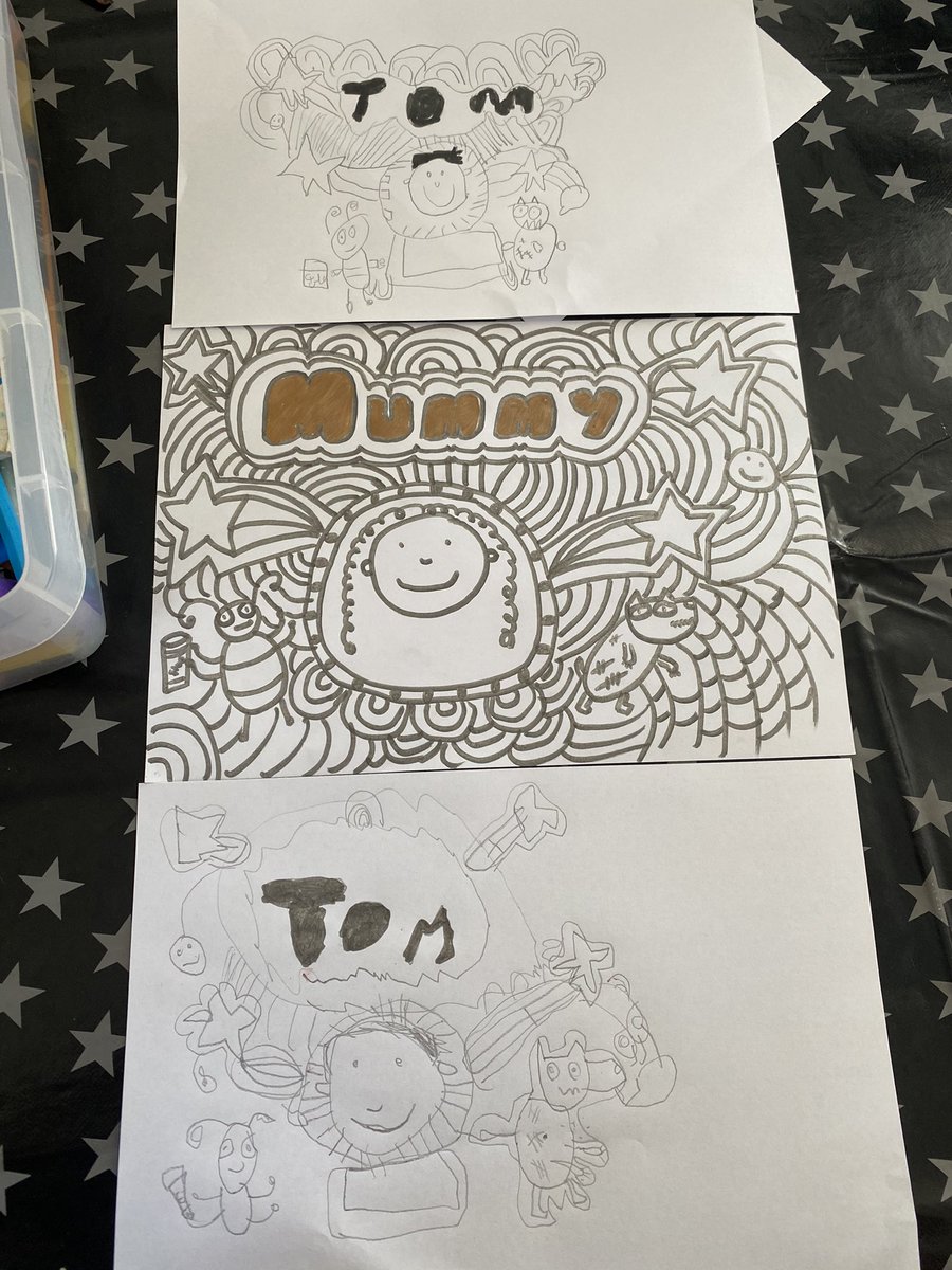 Liberty, mummy and Francesca’s drawing! #skyvip #tomgates #zoom #workshop