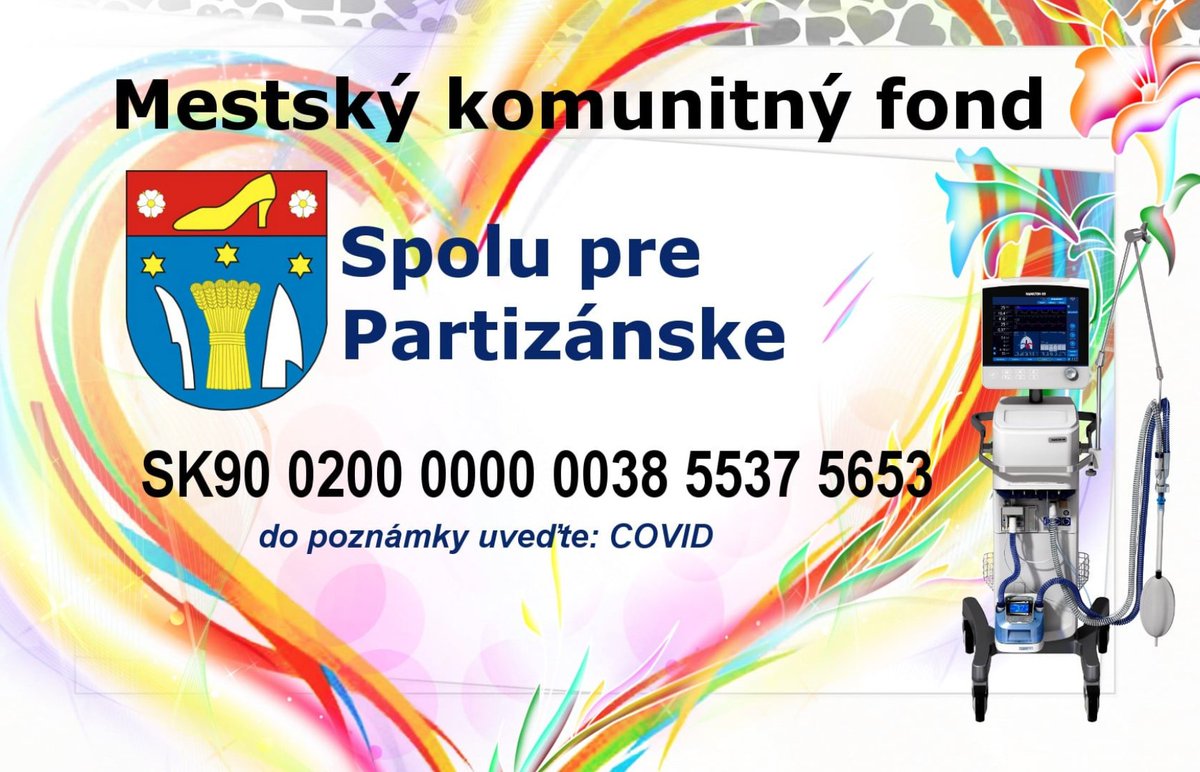 Primátor našeho partnerského města,JozefBožik,to teď nemá vůbec jednoduché.Partizánske patří mezi epidemií nejpostiženější okresy naSlovensku.Soukromě jsem proto zaslal pro účely sbírky na ventilátor do tamní nemocnice 500€.MěstoNáchod pošle 1000respirátorů #vnouzipoznášpřítele
