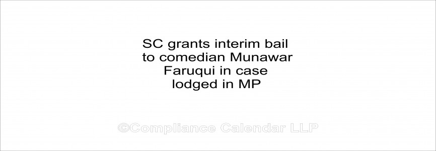 TheCCLIndia's tweet photo. #SCgrants interim bail to comedian #Munawar Faruqui in case lodged in #MP     https://t.co/1VTERcBkaE https://t.co/mM24nmsDr7