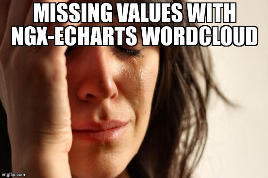 overflow_meme's tweet image. Missing Values with ngx-echarts wordcloud stackoverflow.com/questions/6607… #angular #ngxecharts #echarts #wordcloud