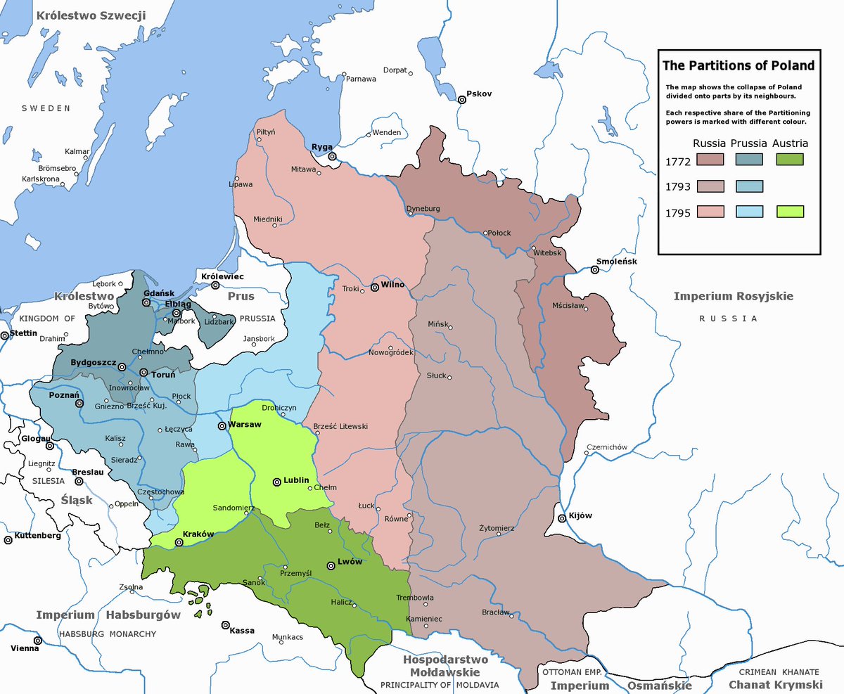 D’abord la Russie a pris part aux quatre partages/dépeçages de la Pologne ( 1772, 1793, 1795,1815)... La Pologne en tant qu’État disparaît ainsi pendant plus d’un siècle et demi. Véritable traumatisme dans la mémoire polonaise...