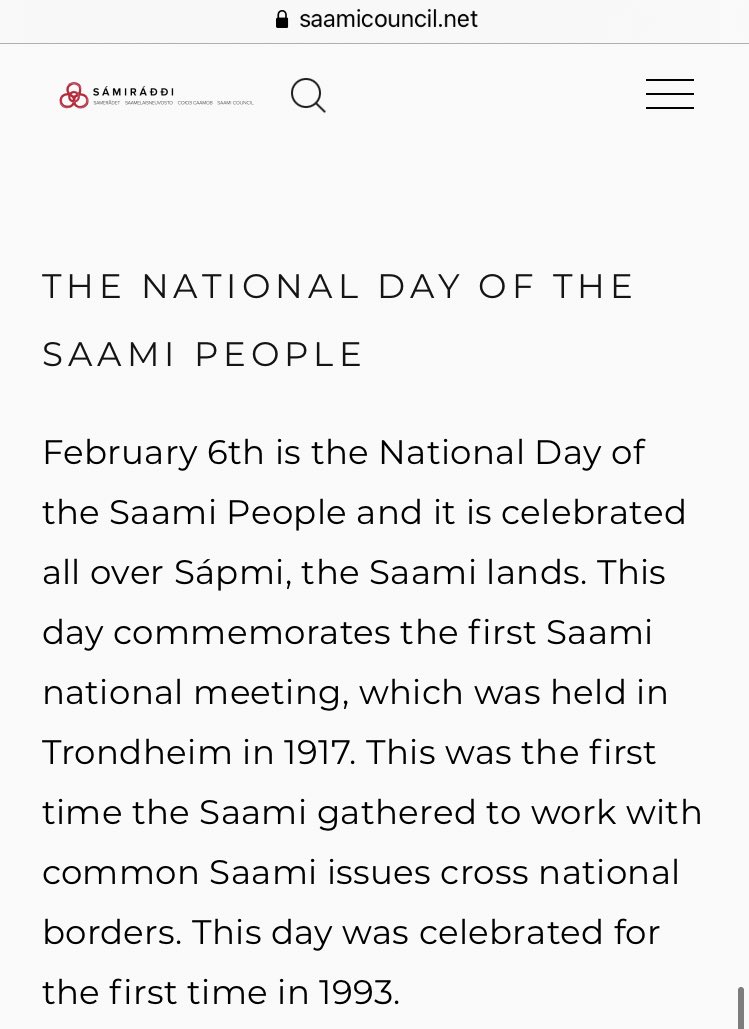 Today is the Sámi national day! For those who don’t know, the Sámi people are an indigenous people whose land, Sápmi, have been settled and colonised by Sweden, Norway, Finland, and Russia (see map below).Today marks the date for the 1st national gathering of Sámi in 1917.