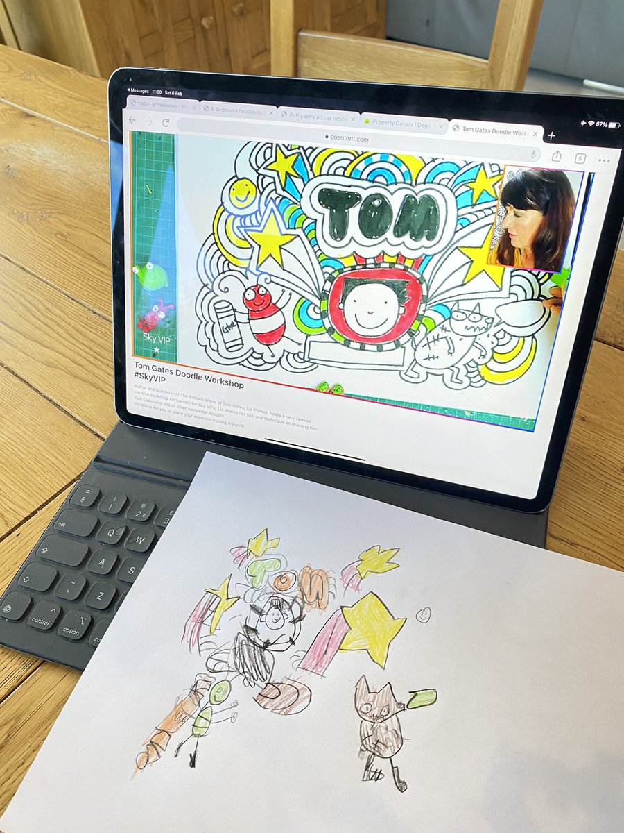 #skyvip @LVSAscotJuniors Tom Gates Doodle workshop in progress!  Well done Tabitha