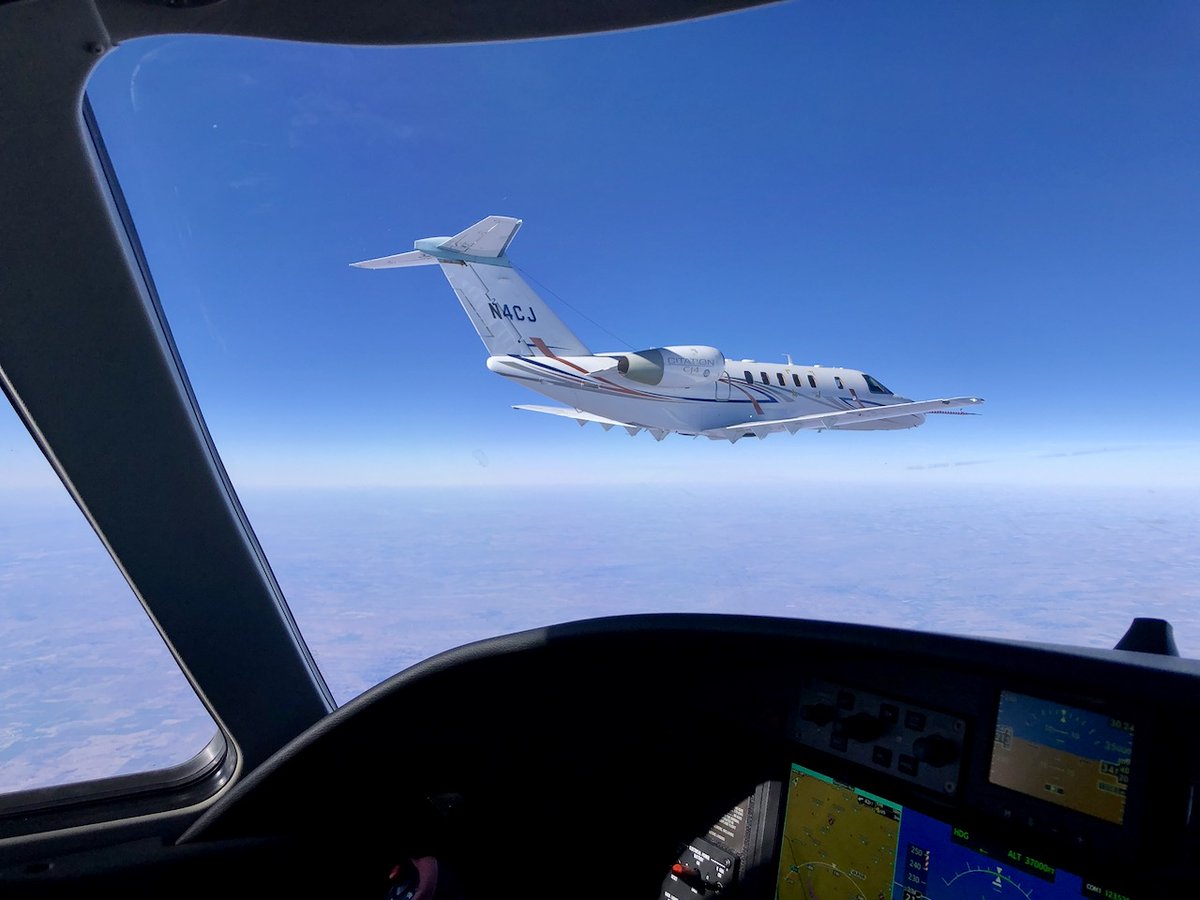 Citationjet CJ4 RVSM test flight
