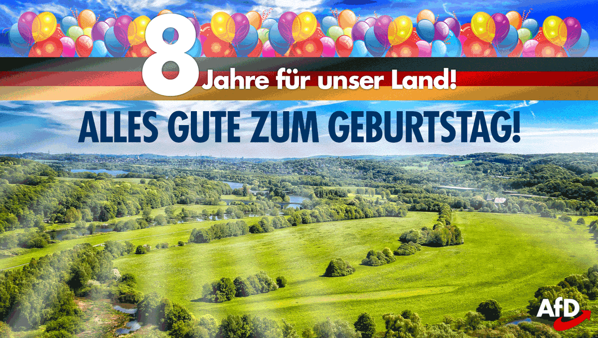 06.02.: Geburtstag der <a href="/AfD/">AfD</a> &amp; unserer <a href="/AfDimBundestag/">AfD-Fraktion im Deutschen Bundestag 🇩🇪</a>-Fraktionsvorsitzenden <a href="/Alice_Weidel/">Alice Weidel</a>. Gratulation! | Danke bei der Gelegenheit an alle Unterstützer! Mit eurer Hilfe halten wir den Widrigkeiten der Diffamierung &amp; Stigmatisierung stand. Für eine grundlegende Politikwende! #AfD