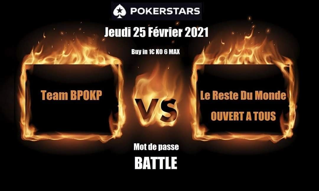 bpokp's tweet photo. La Battle 2eme édition Go !
#poker #pokeronline #pokerplayer #pokerstars https://t.co/ipM1fiPW1r
