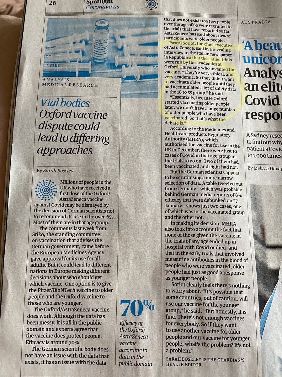 Factual. No excuses. Backing his team. Talking about ethics-based decisions in business. This reads like good leadership from <a href="/AstraZeneca/">AstraZeneca</a> CEO Pascal Soriot - nice article <a href="/sarahboseley/">sarahboseley</a>