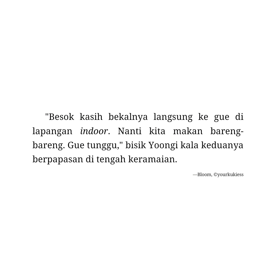 yourkukiess's tweet image. YOONMIN AU 
[ Bloom ]

Hanya sebuah kisah mainstream dari Jimin, si pengagum rahasia Yoongi—pemain basket andalan sekolah—yang setiap pagi diam-diam menaruh bekal di bangkunya. Namun ternyata...