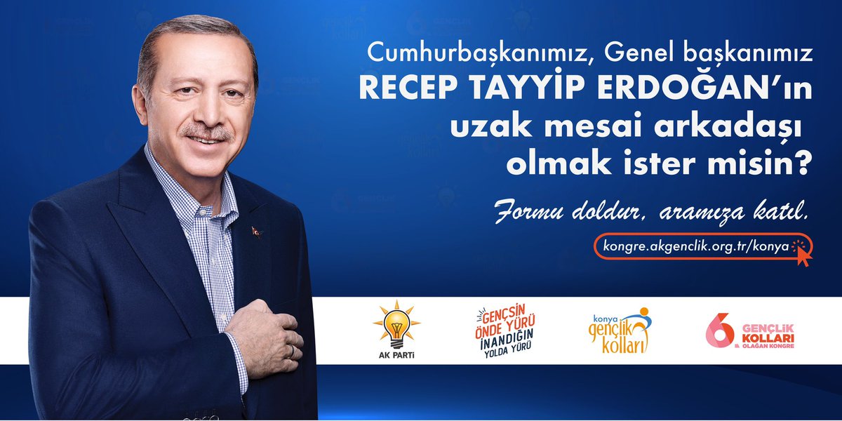 akgenclikkonya_'s tweet photo. Cumhurbaşkanımız, Genel Başkanımız Recep Tayyip Erdoğan’ın uzak mesai arkadaşı olmak, yeni dönemde aktif görev almak ister misin?

Linki doldur aramıza katıl. 

👇🏻
https://t.co/Gtpu9whikU

Seni bekliyoruz. :)
#GençsinÖndeYürü 
#İnandığınYoldaYürü https://t.co/kO3RJRrCh7