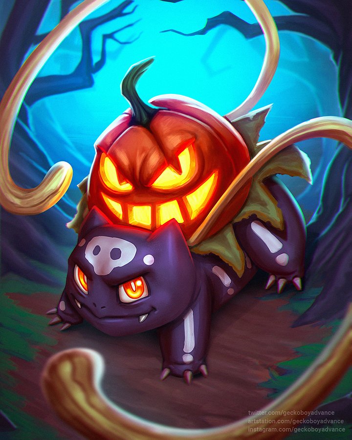 geckoboyadvance's tweet photo. My contribution on -- 🖌Sketch / 🖼 The Final
#pokemon #pokemonart #bulbasaur #spookybulbasaur #halloween https://t.co/UxnhxuZc17