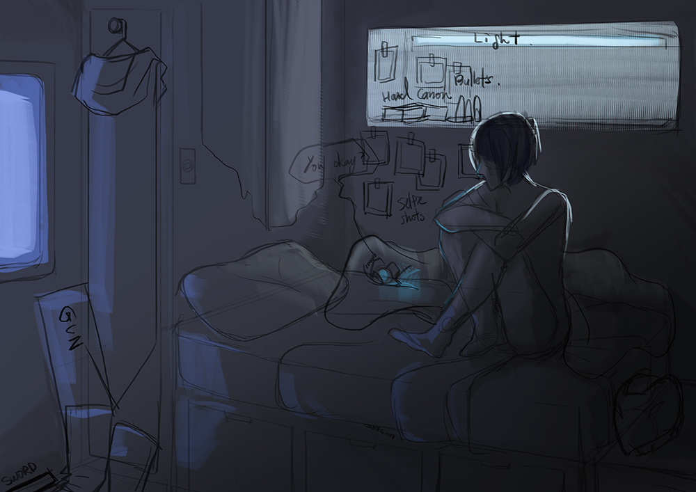 ZennoreC's tweet image. #Destiny2 #Destiny2Art 
The sketch                                         The painting