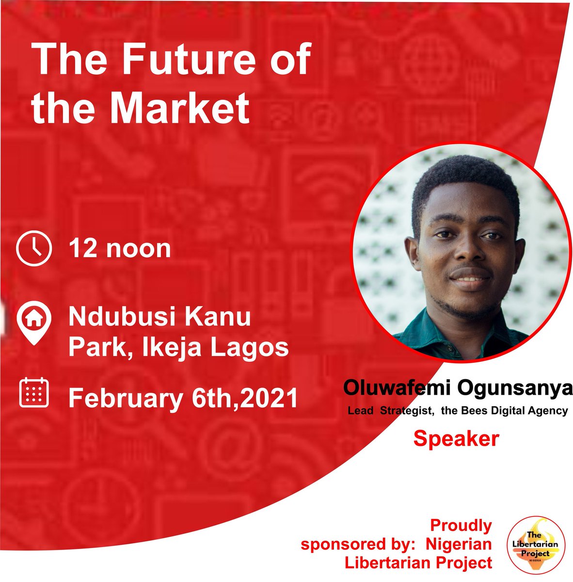 Mistydotfam's tweet photo. What's the future of the market?
Join us this noon at Ndubusi Kanu Park, Ikeja.
#nigerianlibertarianproject
#Futureofthemarket https://t.co/onMVKJvYIQ