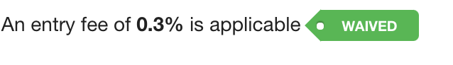 An entry fee of 0.3% for minting is currently waived at this initial stage.