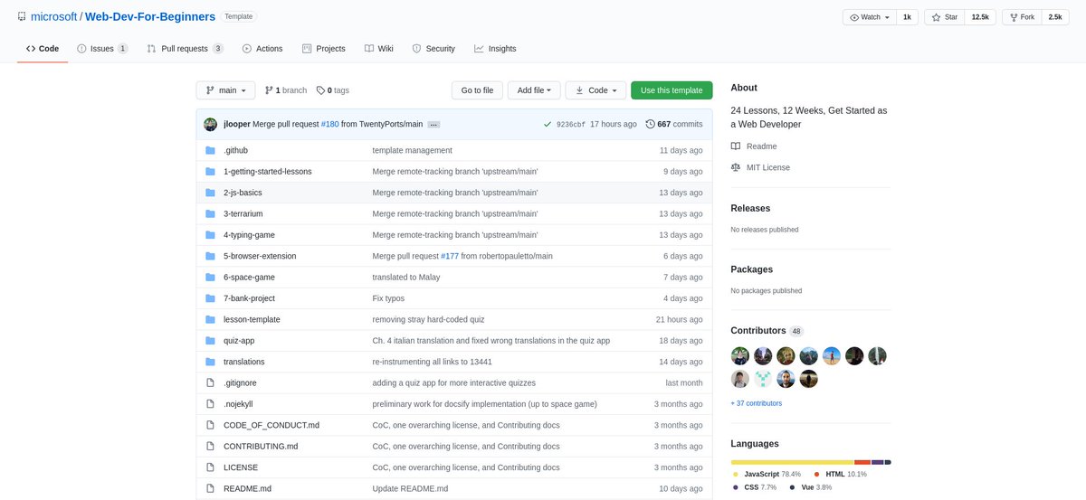 denicmarko's tweet image. I found this amazing repo for learning Web Development.
Check it out: github.com/microsoft/Web-…
