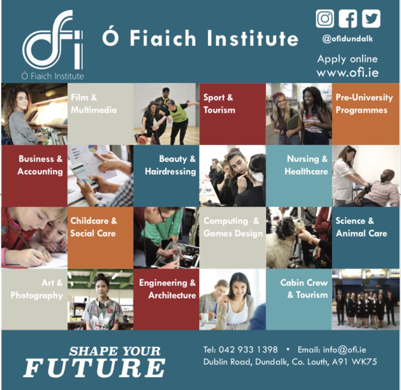 ***Apply for a PLC Course Now***
We are accepting online applications now! Apply online today at
ams.enrol.ie/OFI/2021
Follow the link to apply for any of our PLC Courses beginning in September 2021. There are more than 50 courses to choose from this year #ApplyNow #OFIDundalk