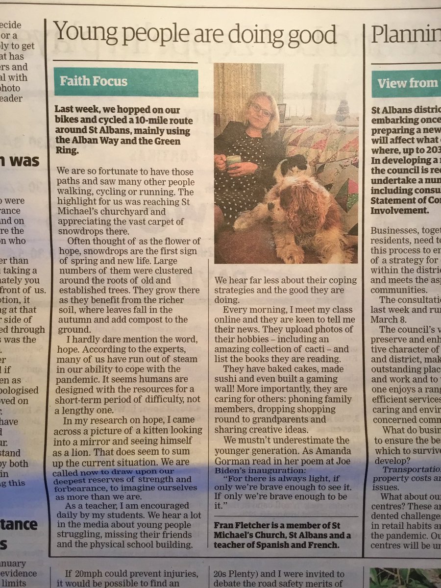 PeterCrumpler's tweet image. Young people are doing good during #pandemic says teacher Fran Fletcher via ⁦@hertsad⁩ #FaithFocus