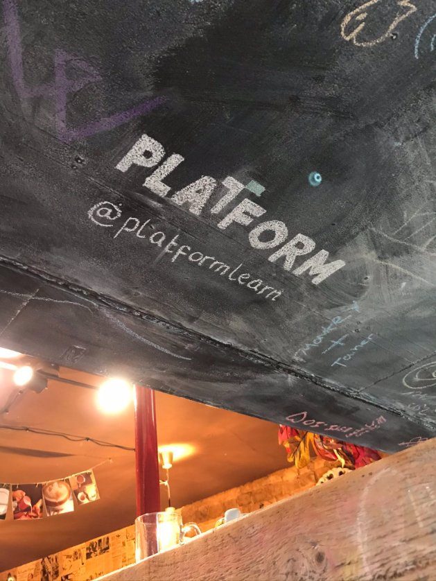 PlatformLearn's tweet image. Spreading the word of Platform Learning Collective! Thank you @ExpressoKitchen for giving us a cool place to draw our logo for the world to see! (Photos taken before Lockdown 3). #platformlearn #mentoring #workshops
#inspirationalspeakers #learninginnovation
#behindthescenes