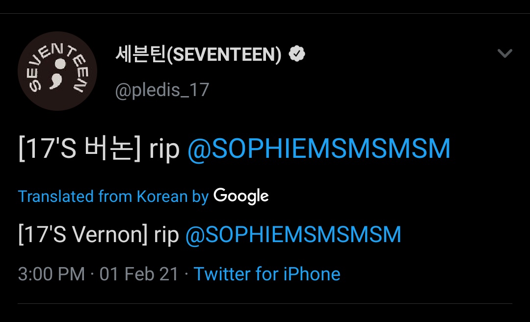 Let's start with the most recent one.Vernon showing respect and love for the death of Sophie, a trans woman musician.