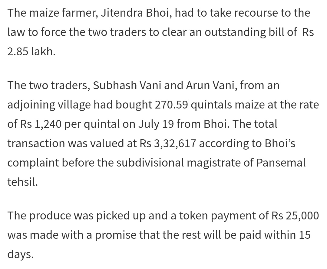 6. Farmers and FPCs are empowered to take matter in their hands and resolve the dispute. No middleman, just quick justice.  https://twitter.com/GurjantSM/status/1357985871744487426?s=19
