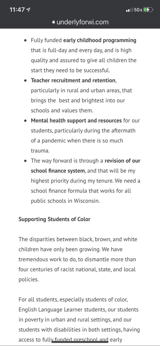 From her website: No funding for vouchers. Because she’s a damn liar when she talks about equity.