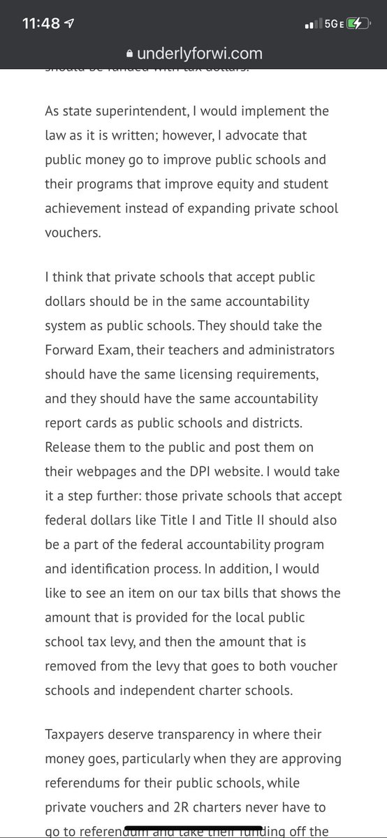 More on her opposition to vouchers. Which are the best way to address inequity in education.