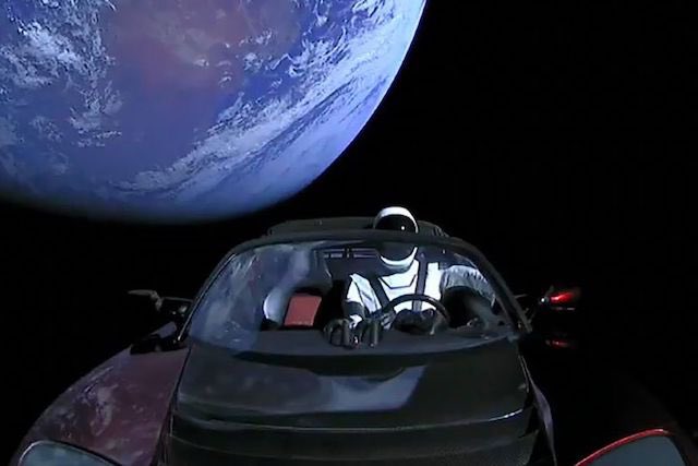 astro_g_dogg's tweet image. 3 Years ago today @SpaceX launched the Falcon Heavy (and Starman) to space for the first time. We weren't sure it would work and no one wanted to risk their expensive satellite so @elonmusk said fine, I'll put my car on top...