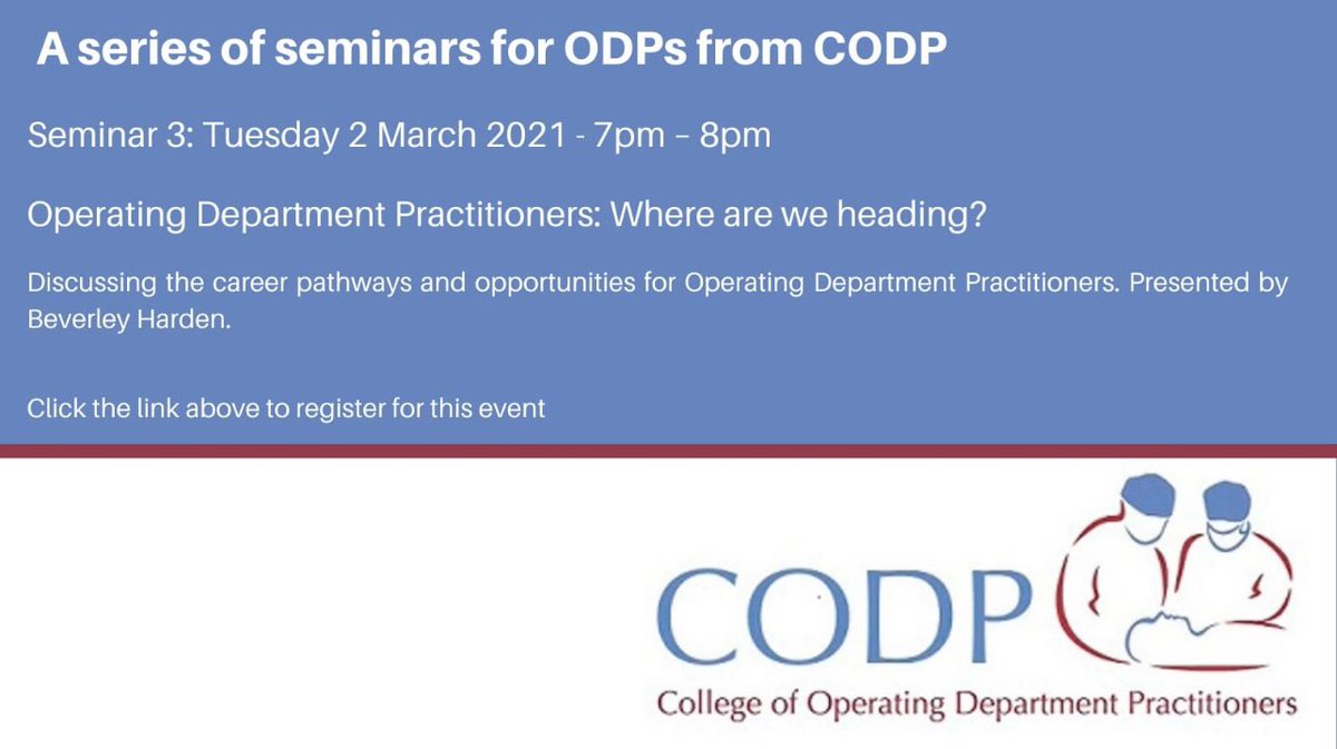 ACPJoF's tweet image. Just registered for this webinar - looking forward to where the profession is advancing and hearing what @BeverleyHarden has been up to. Recommend all ODPs register @CollegeODP