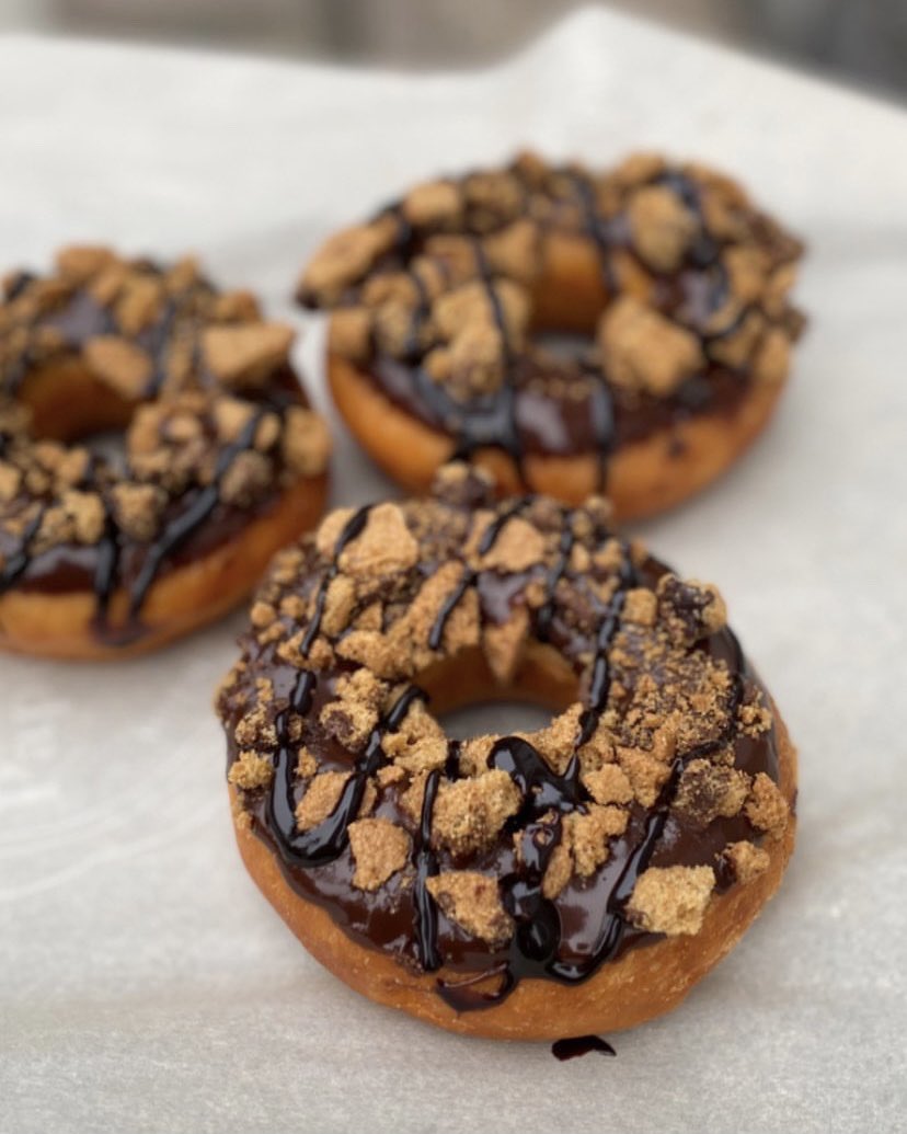 We want these @madcowdonuts with Tate's cookie crumbles to be our Valentine 🍩🍪💘 Do you agree?