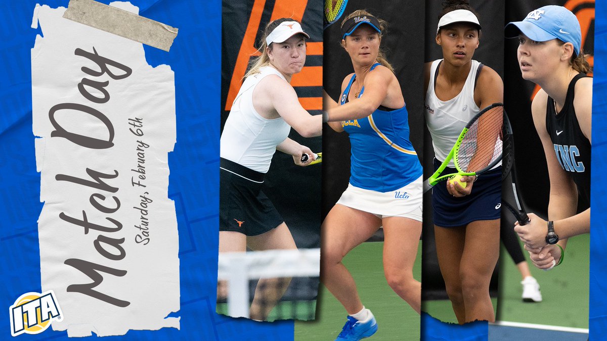Day ✌️ of #ITAIndoors

Catch the action live on <a href="/PlaySight/">playsight</a> with commentary from <a href="/CrackedRacquets/">Cracked Racquets ®</a>

9 AM CT – Ohio St. vs. Ga. Tech
12 PM CT – North Carolina vs. Pepperdine
3:30 PM CT – Ok. State vs. Northwestern
6:30 PM CT – UCLA vs. Texas
 
Need more? 👉 bit.ly/3tovAu7