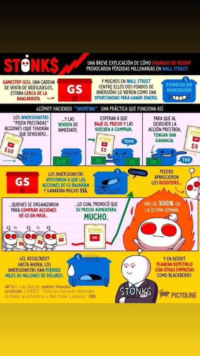 AllanBarush's tweet photo. La verdadera historia de cómo pasó lo de #Gamestop, #reddit #RedditTrading  #RetailInvestors #Gamestopgate https://t.co/gSHY3JnxNt