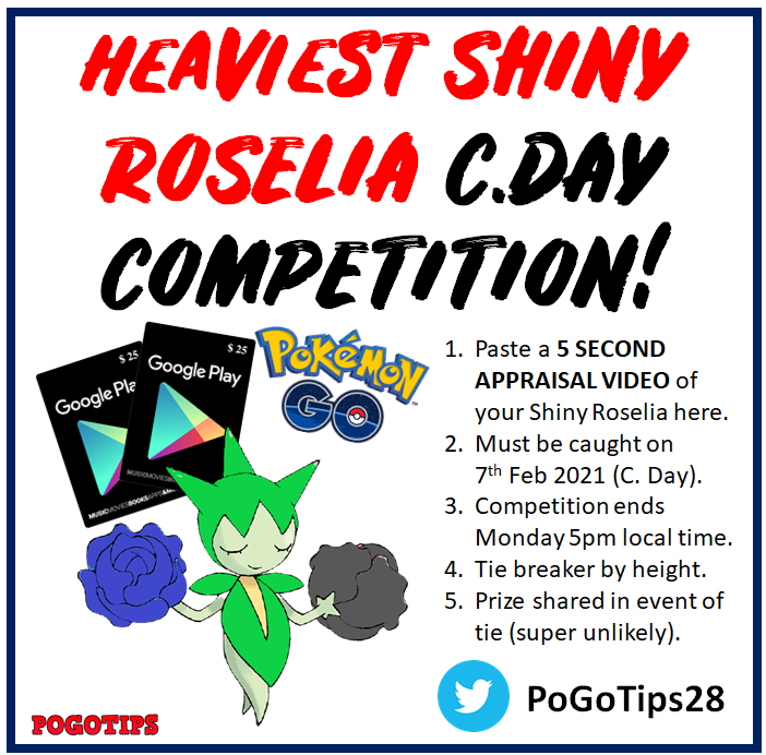 PogoTips28's tweet photo. Something to make playing at home a little more fun.
#CommunityDayCompetition #Roselia #Pogotips https://t.co/BHP7LWyL1v
