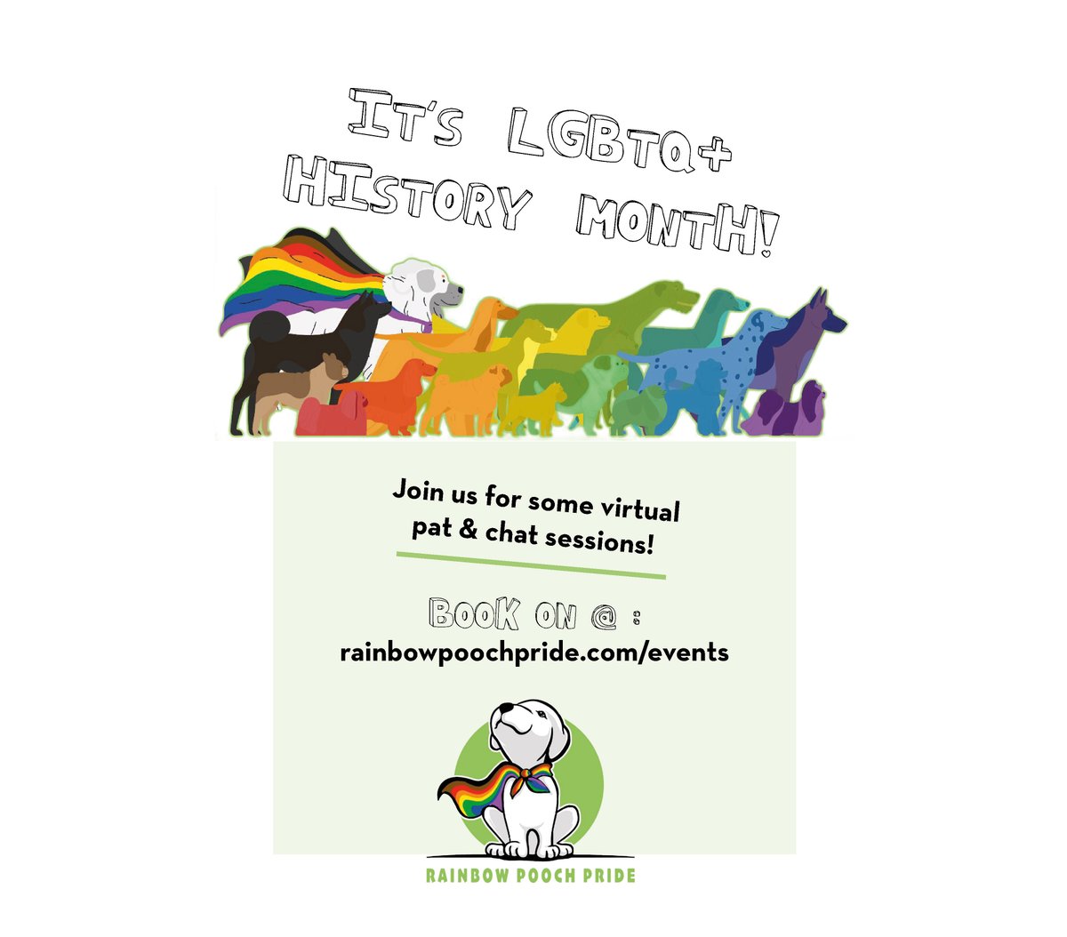 Coming up tomorrow:
Some more DOGWATCHING (that’s learning how to read dog behaviour) with the one and only Hannah Molloy!

Book on for FREE via our website:
rainbowpoochpride.com/events

#rainbowpoochpride

#lgbtqhistorymonth
#lgbtqhistorymonth2021
#thankyoudogs