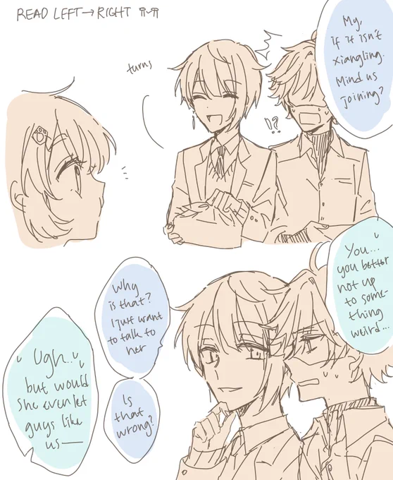 part 2...?

xingqiu as a wingman means he will tease you until you die in embarrassment

重香/chongling https://t.co/tCDt7OWEof 