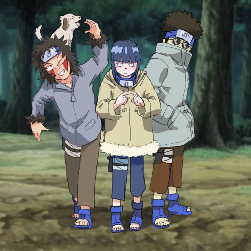 Team 8 😳 look idk if I'm gonna any more of these but if I do... Rock lee,  neji and tenten. These are fun anyway. #digitalart #naruto #hinata #kiba  #shino #team8 #teamkurenai #, image size:1000x1000