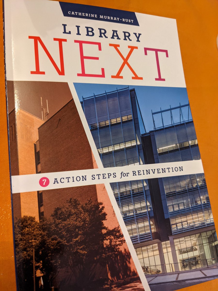 This morning I've been reading Catherine Murray-Rust's new book, which is a primer on professional and organizational reinvention, drawn from her experience leading the library at Georgia Tech and from across her career.  https://www.amazon.com/dp/0838948391&nbsp;