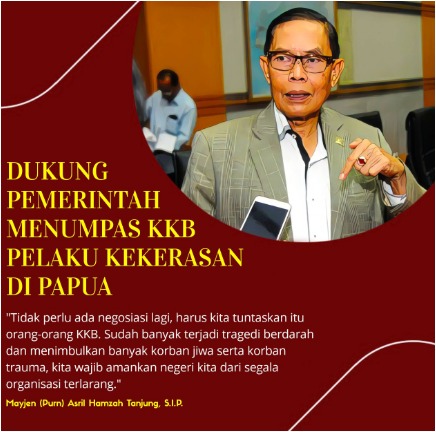 Dukung pemerintah menumpas KKB pelaku kekerasan di papua