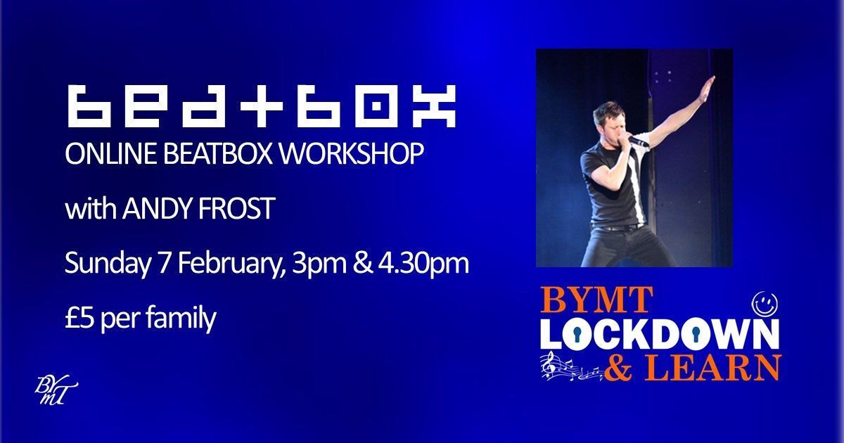 OfficialBYMT's tweet image. Voices at the ready! Beatbox here we come!  There are last minute spaces available for only the 11-18yr olds beatbox workshop with amazing vocal percussionist Andy Frost tomorrow. Book here  buff.ly/3oK6SkF and join us! #beatbox #BYMTLockdownandLearn #BYMTMakingMusic